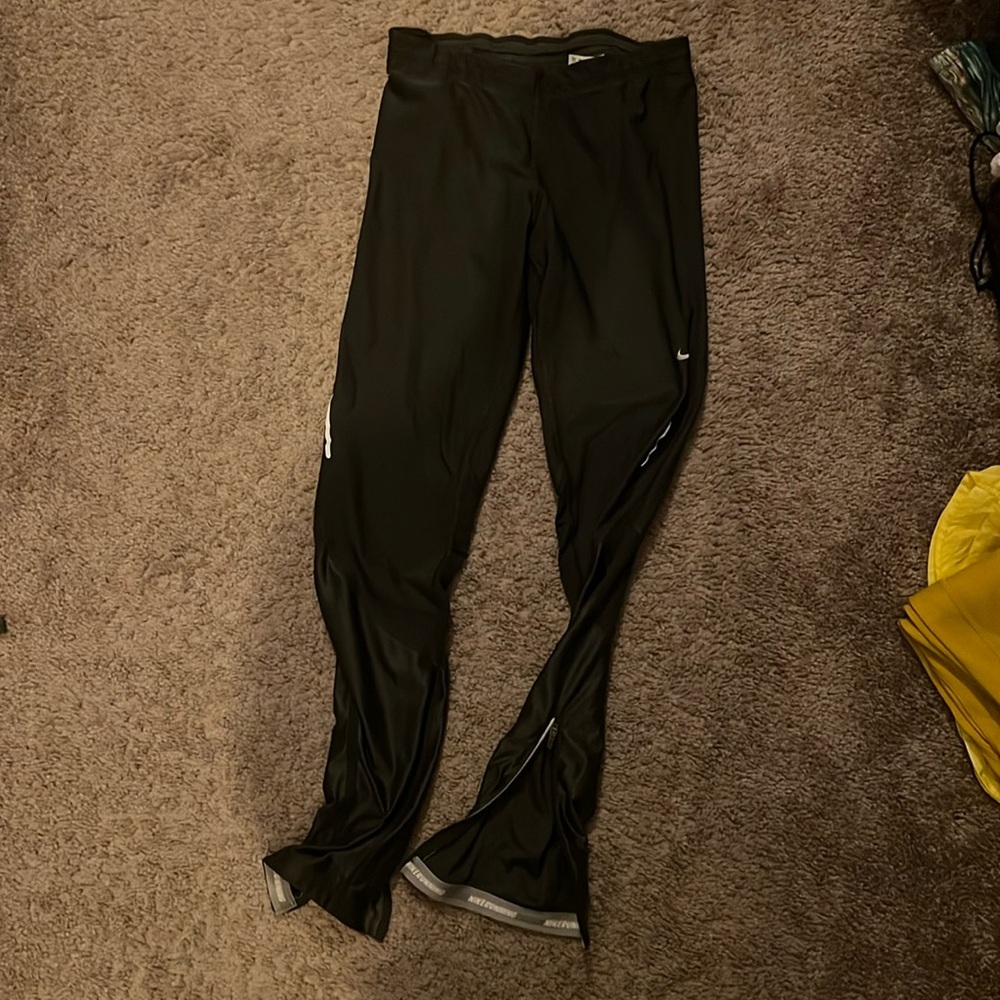 Nike Dri-fit black running pants track skinny EUC